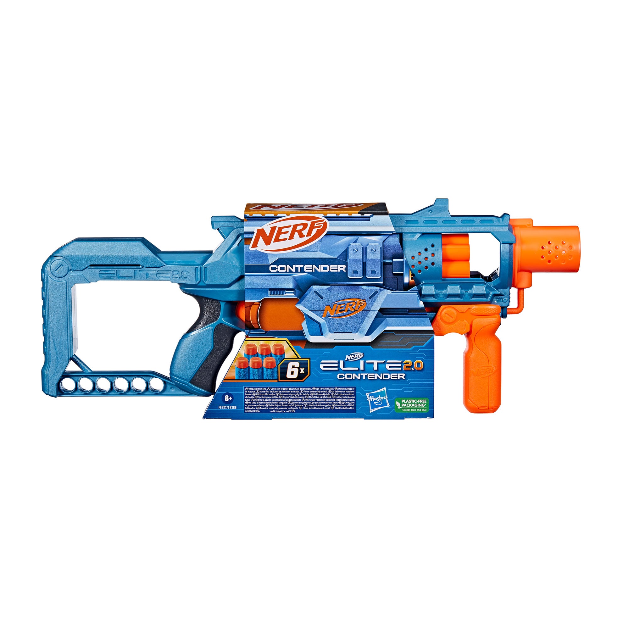 Іграшковий бластер Nerf Elite 2.0 Contender, 2.0, 50*21*6 см, від 8 років, 6 стріл (F6787)